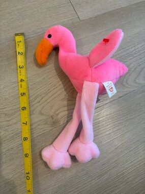 Pinky TY Beanie Babies Flamingo Plush Toy
